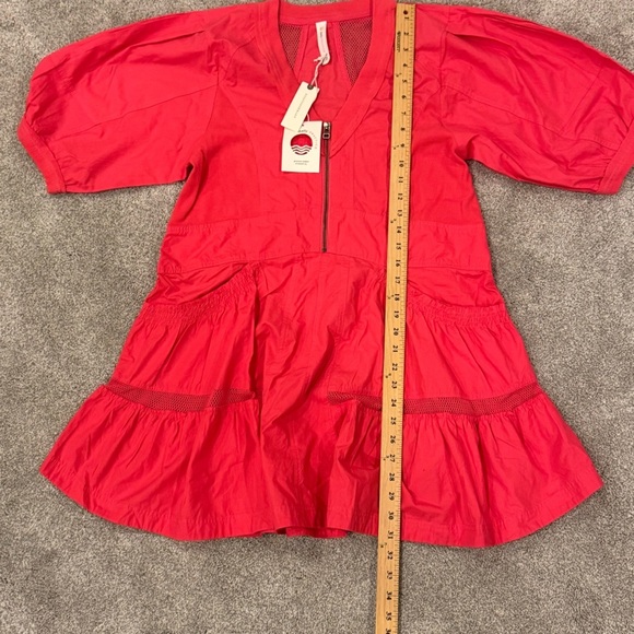 Anthropologie Daily Practice Pink Relaxed Tiered Mini Dress Size Small NWT - Picture 7 of 10